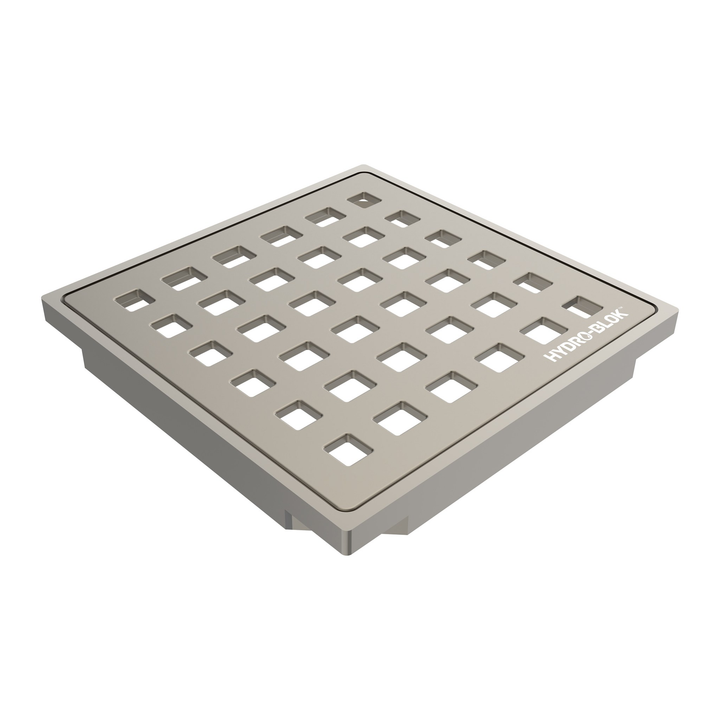 Hydro-Blok 3.75" x 3.75" Classic Shower Pan Drain Covers & Trays