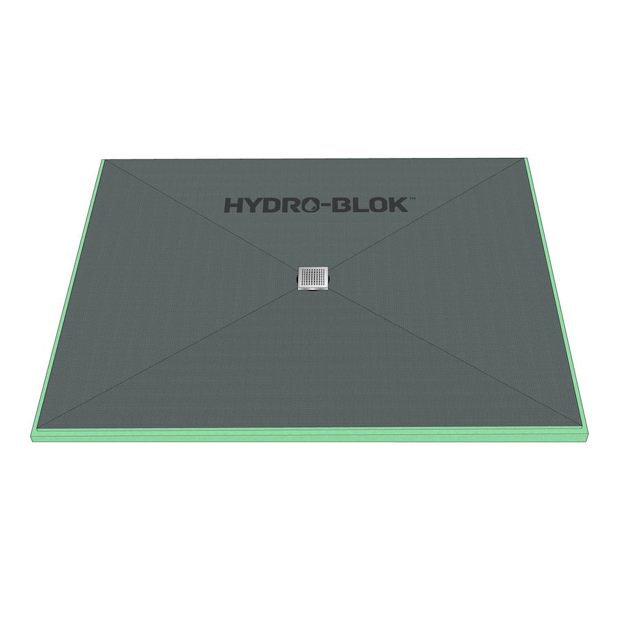 Hydro-Blok 48" x 60" Classic Shower Pan with Center Stainless Steel Drain