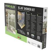 HYDRO-BLOK Classic Center Drain Shower Kit, 36" x 48"