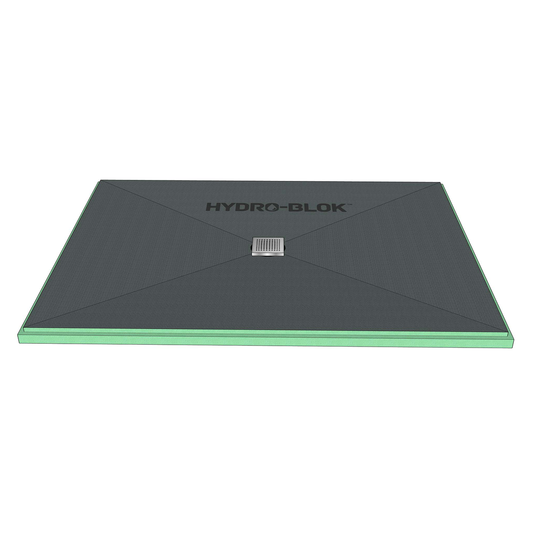 HYDRO-BLOK Classic Center Drain Shower Pan, 36” x 48”