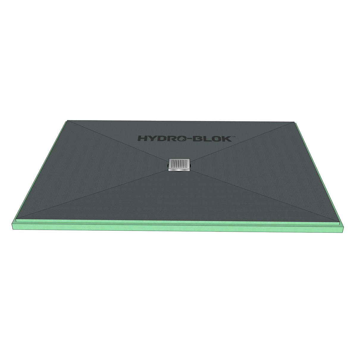 HYDRO-BLOK Classic Center Drain Shower Pan, 36” x 48”