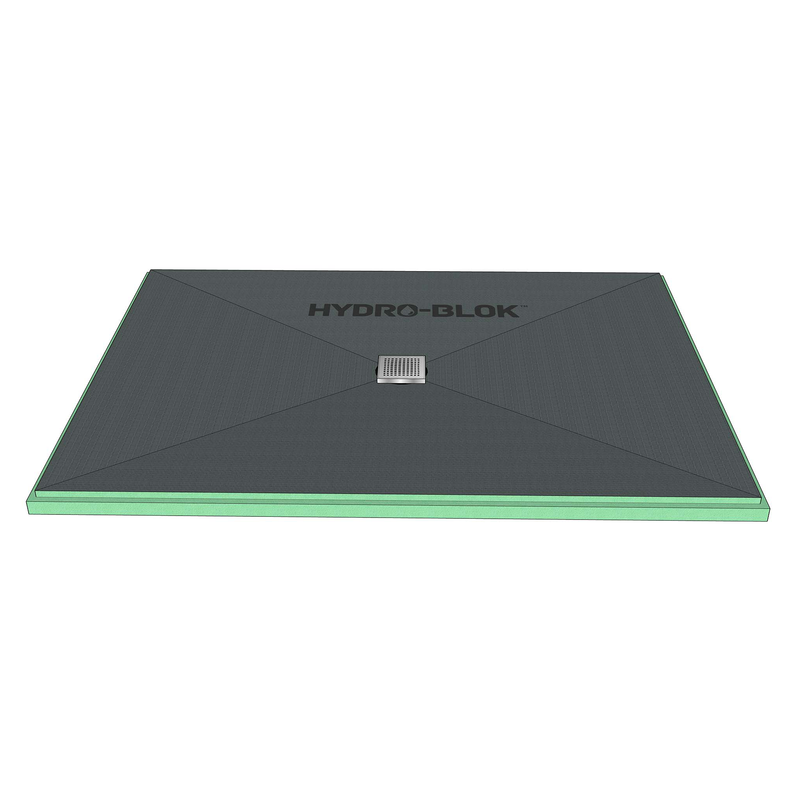HYDRO-BLOK Classic Center Drain Shower Pan, 36” x 48”