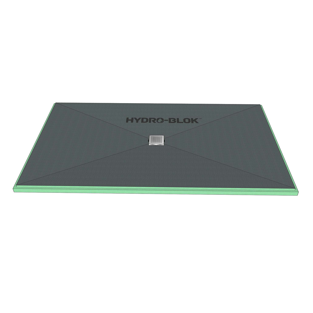 HYDRO-BLOK Classic Center Drain Shower Pan, 36” x 60”