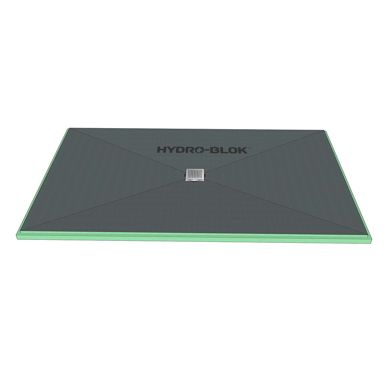 HYDRO-BLOK Classic Center Drain Shower Pan, 36” x 60”