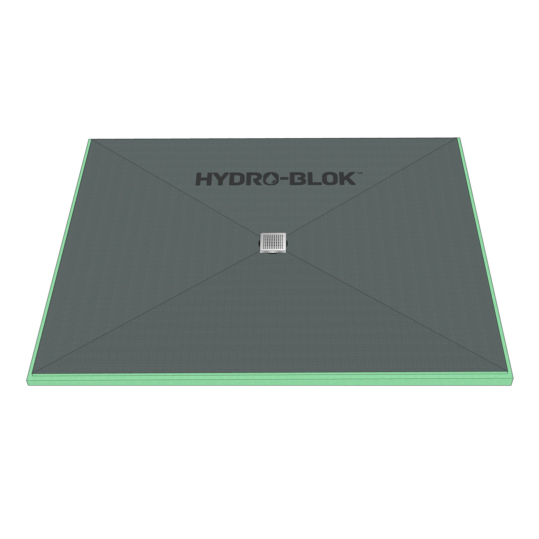 HYDRO-BLOK Classic Center Drain Shower Pan, 48” x 60”