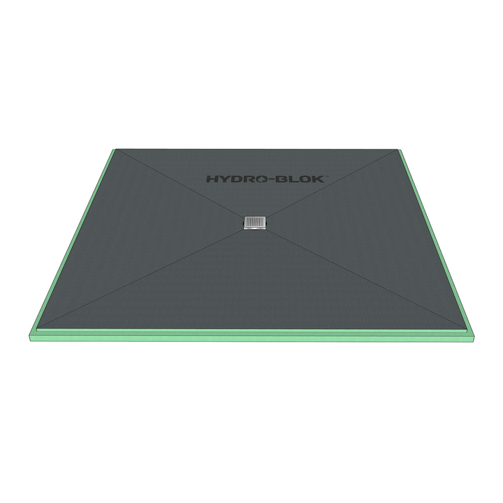 HYDRO-BLOK Classic Center Drain Shower Pan, 60” x 60”