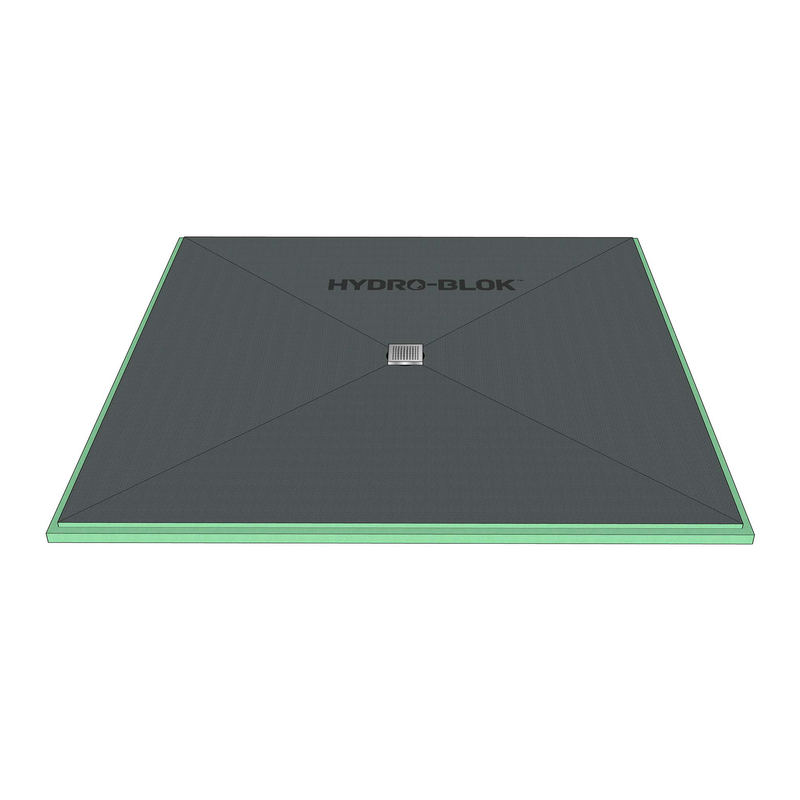 HYDRO-BLOK Classic Center Drain Shower Pan, 60” x 60”