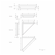 HYDRO-BLOK Large Suspended Bench Diagram
