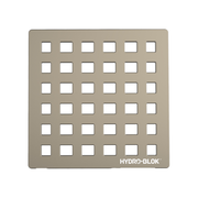HYDRO-BLOK Low Profile Shower Drain Cover & Tray, Brass