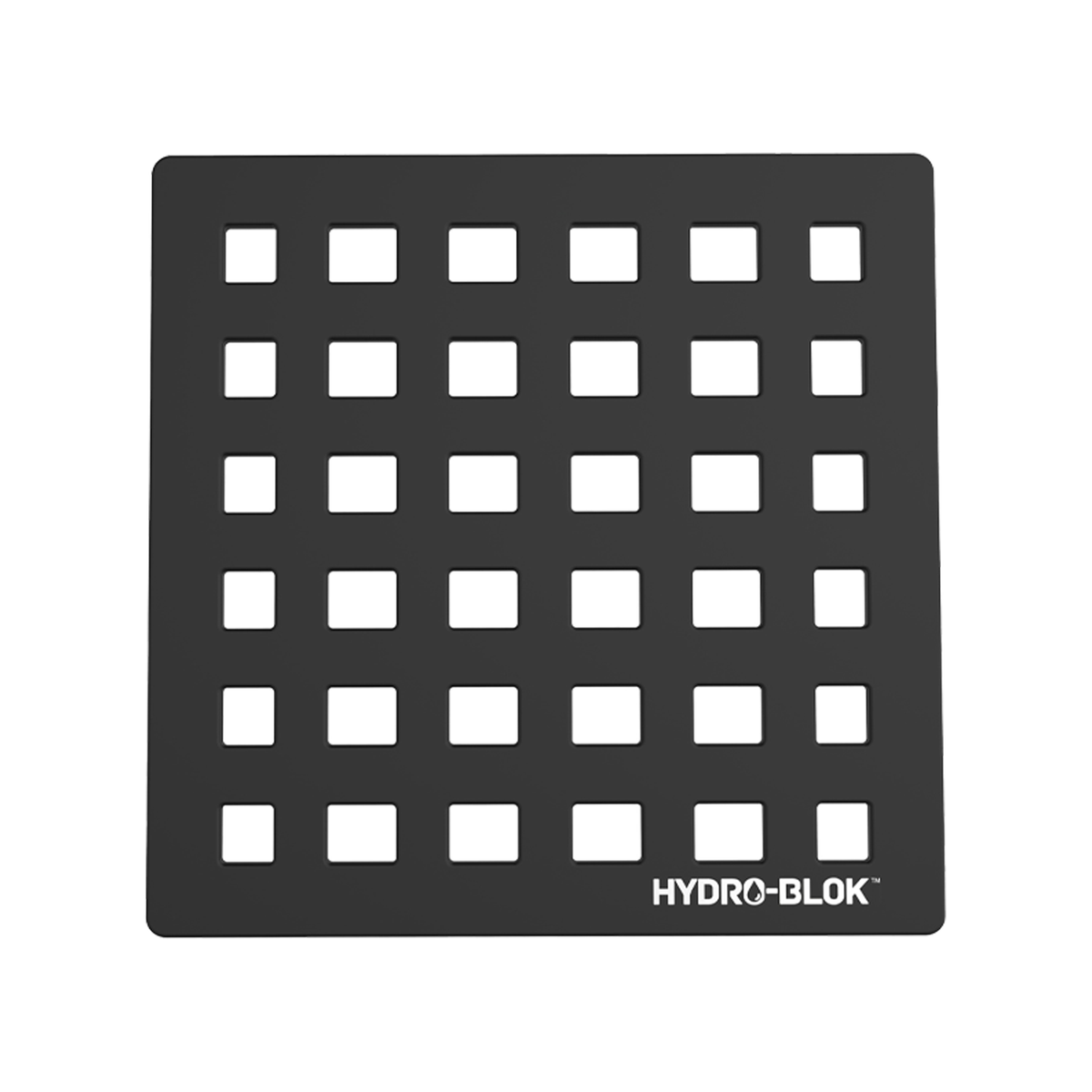 HYDRO-BLOK Low Profile Shower Drain Cover & Tray, Matte Black
