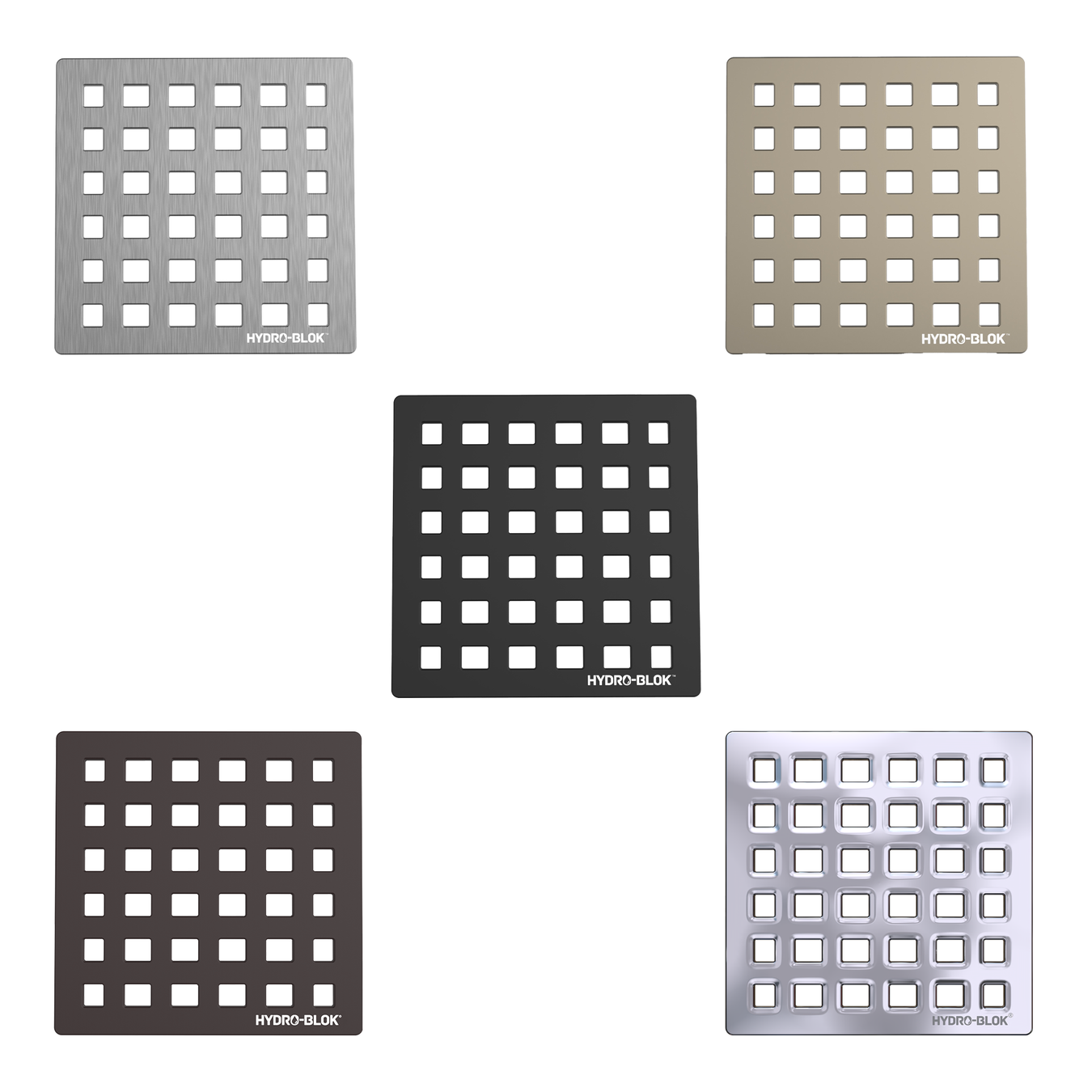 HYDRO-BLOK Low Profile Shower Drain Cover & Trays