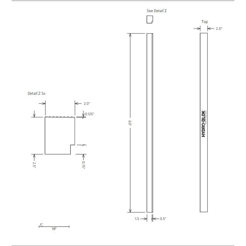 HYDRO-BLOK MINI Curb
