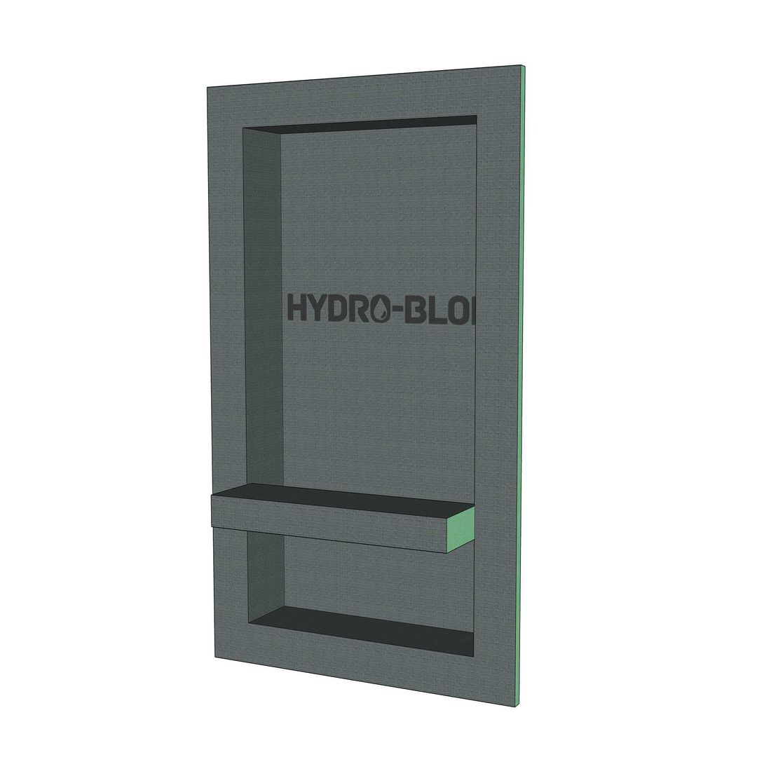 HYDRO-BLOK Recessed Shower Niche, 16" x 28"