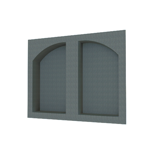 HYDRO-BLOK Recessed Shower Niche, 32" x 26" Double Arch
