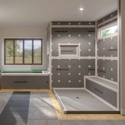 HYDRO-BLOK Shower and Tub Installed, untiled
