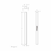 Hydro-Blok Standard 3.5" x 4" x 60" Shower Curb Blueprint 
