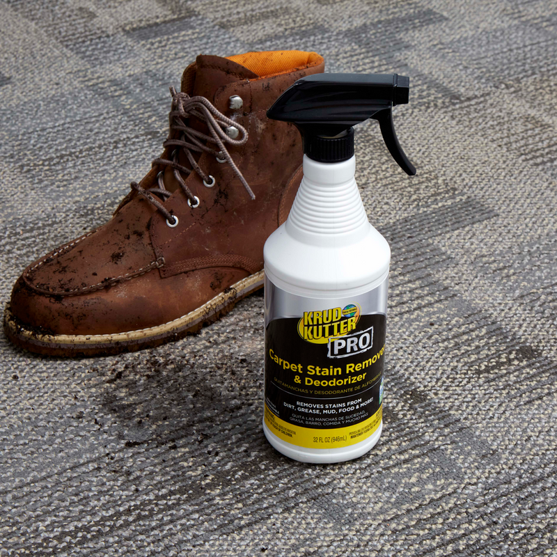 Krud Kutter Pro Carpet Stain Remover & Deodorizer with dirty carpet