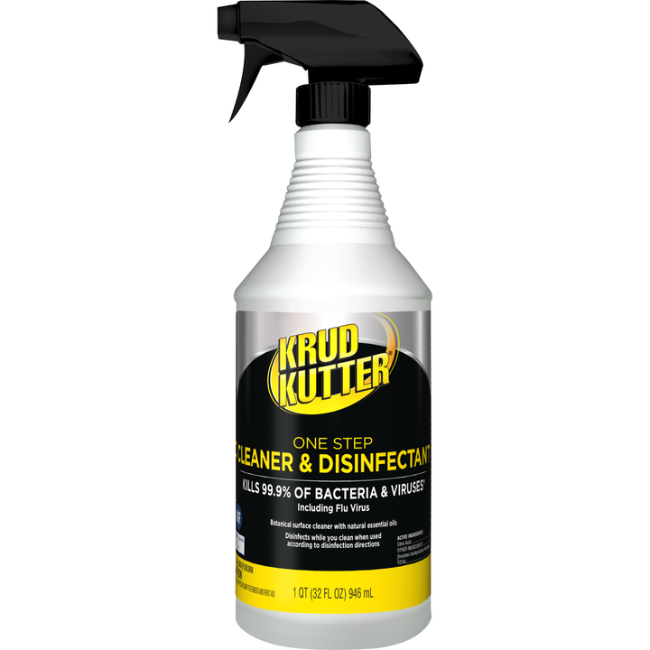 Krud Kutter Pro One Step Cleaner and Disinfectant bottle on white background