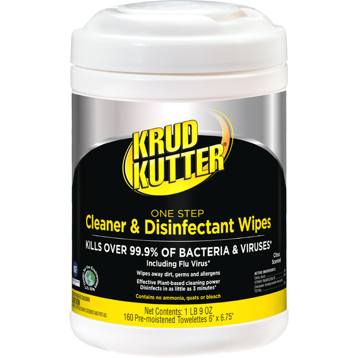 Krud Kutter Pro One Step Cleaner and Disinfectant bottle on white background