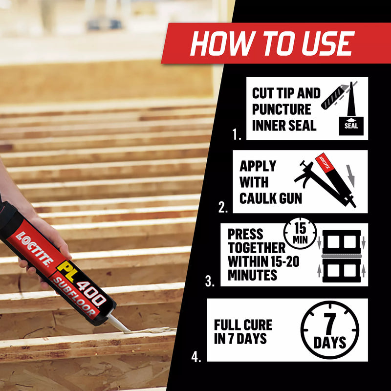 Loctite PL 400 Heavy-Duty Subfloor Adhesive