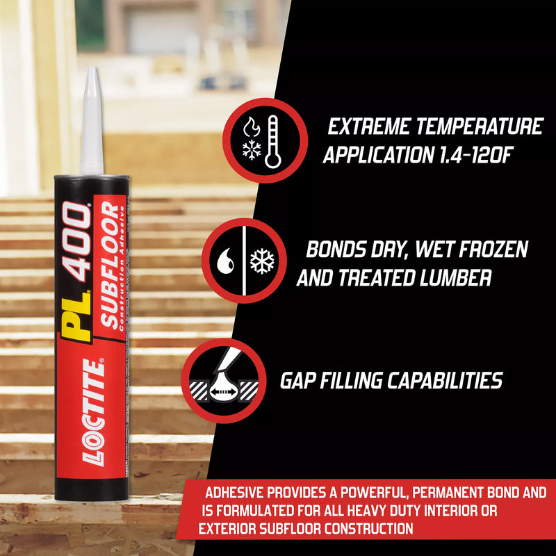 Loctite PL 400 Heavy-Duty Subfloor Adhesive