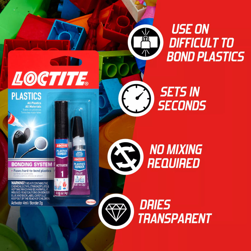 Loctite Super Glue Plastics Bonding System