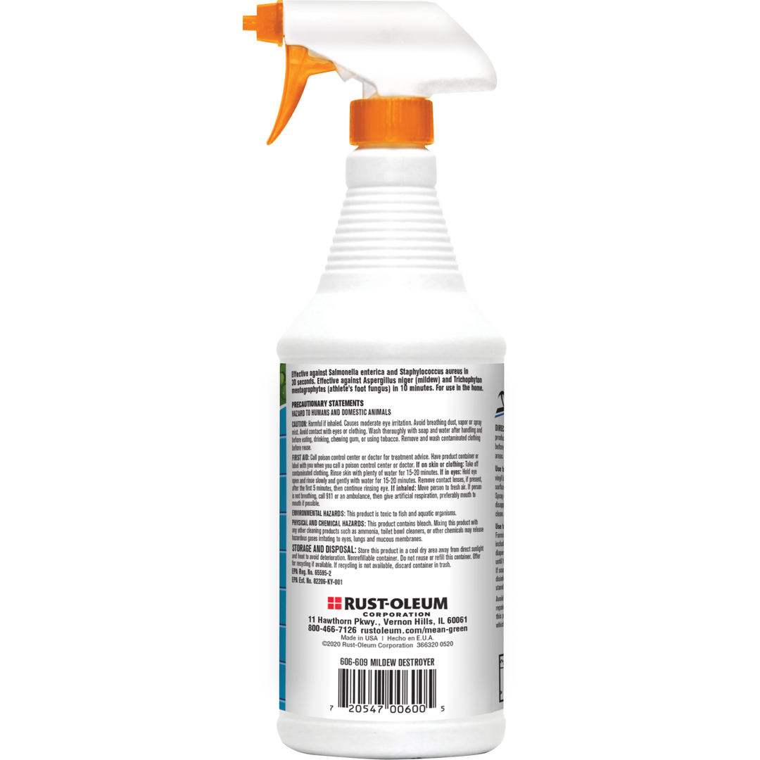 Mean Green Mildew Destroyer with Bleach, 32oz bottle