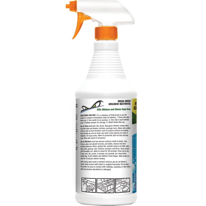 Mean Green Mildew Destroyer with Bleach, 32oz bottle