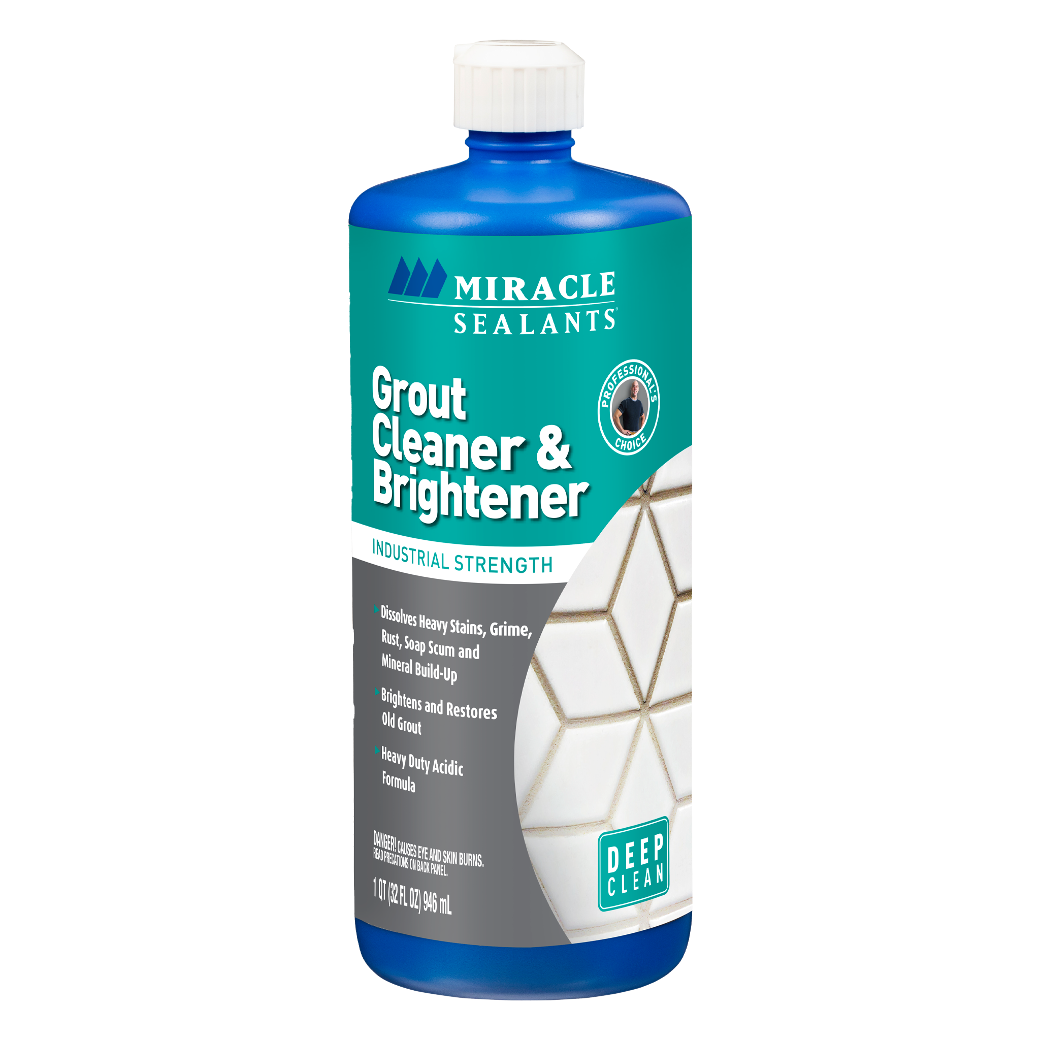 Miracle Sealants Grout Cleaner & Brightener, Quart