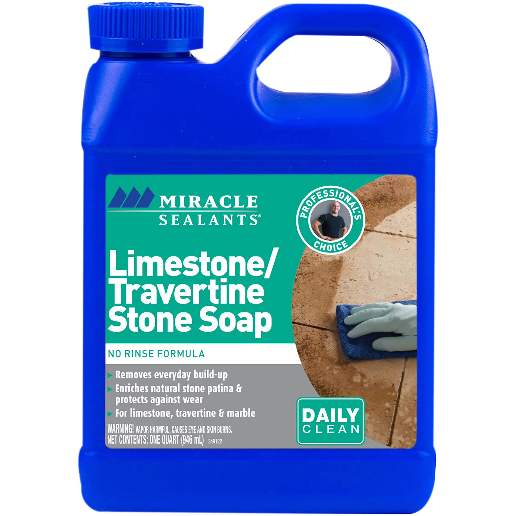Miracle Sealants Limestone & Travertine Stone Soap Quart - Effective Stone Care
