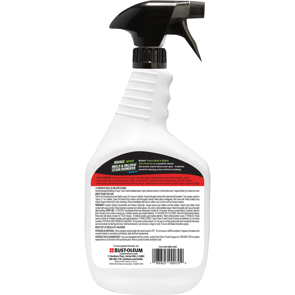 Moldex Instant Mold & Mildew Stain Remover, 32oz bottle