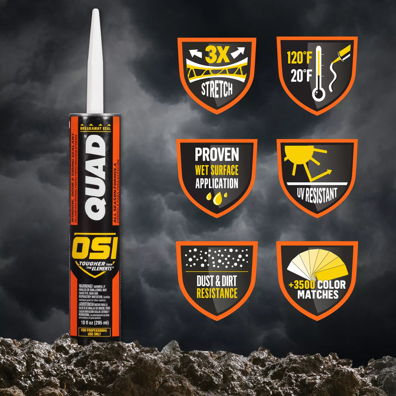 OSI® QUAD® White Exterior Sealant for Windows & Siding