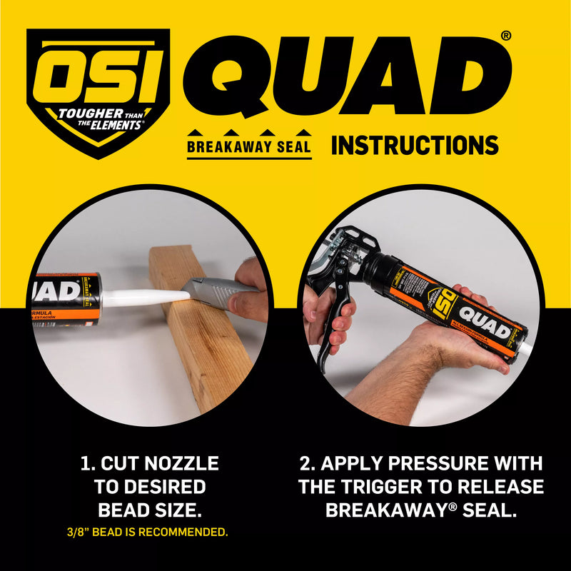 OSI® QUAD® White Exterior Sealant for Windows & Siding