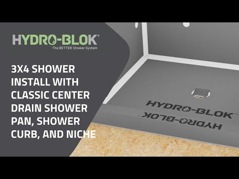 Hydro-Blok 36" x 48" Center Drain Shower Kit