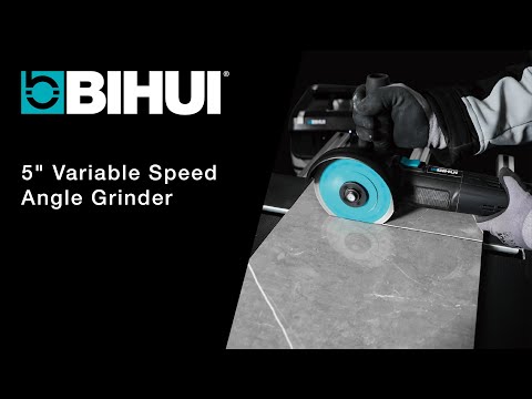 BIHUI 5" Variable Speed 1400W Angle Grinder Information Video
