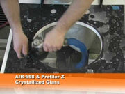 Alpha Professional Tools Profiler Z-Series for Vertical Grinding being used with AIR-658 Polisher