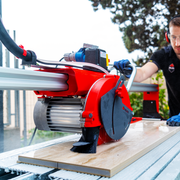 Rubi Tools DS-250-N 1500 60" Laser & Level 120V Tile Saw Action Shot 
