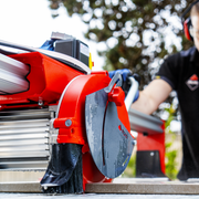 Rubi Tools DS-250-N 1500 60" Laser & Level 120V Tile Saw Action Shot 