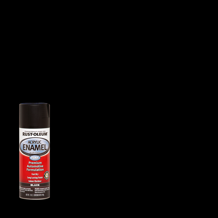 Rust-Oleum Automotive Acrylic Enamel, Flat Black Color Swatch
