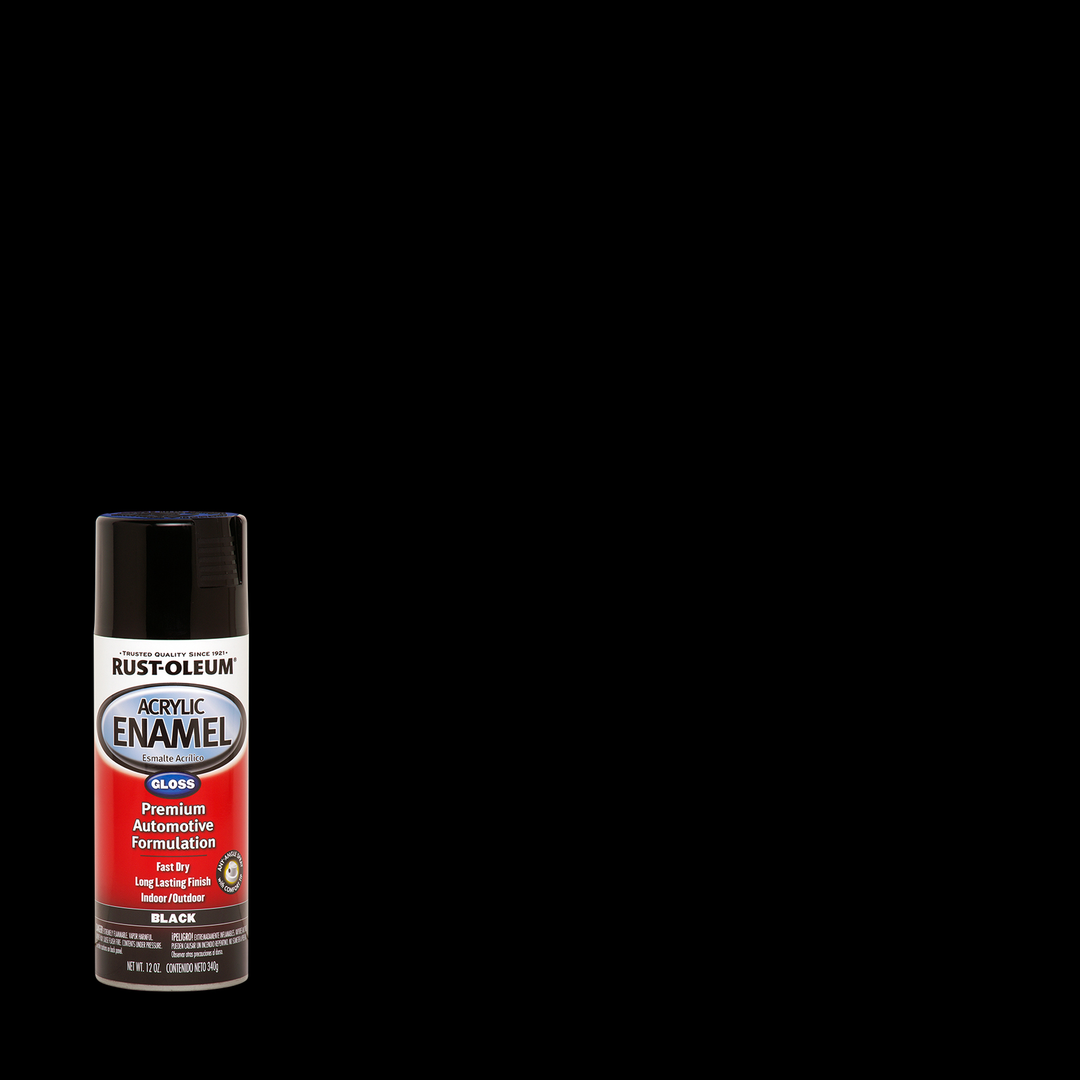 Rust-Oleum Automotive Acrylic Enamel, Gloss Black with Color Swatch