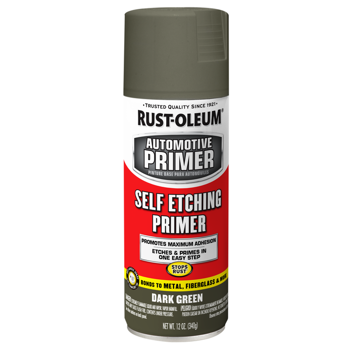 Rust-Oleum Automotive Self-Etching Primer - Provides excellent adhesion and corrosion resistance for automotive surfaces.