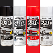 Image of Rust-Oleum Automotive Vinyl Wrap in its packaging, featuring a sleek and durable vinyl film designed for automotive customization and protection.