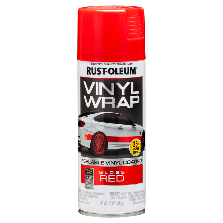 Image of Rust-Oleum Automotive Vinyl Wrap in its packaging, featuring a sleek and durable vinyl film designed for automotive customization and protection.