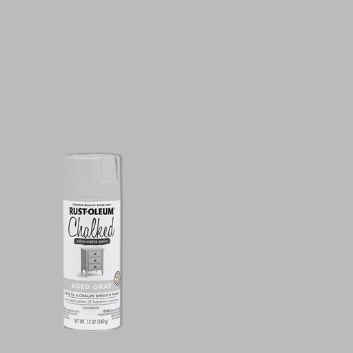 Rust-Oleum Chalked Ultra Matte Paint in a can, showcasing its smooth and velvety finish, ideal for creating a vintage, timeless look on furniture and home decor items.