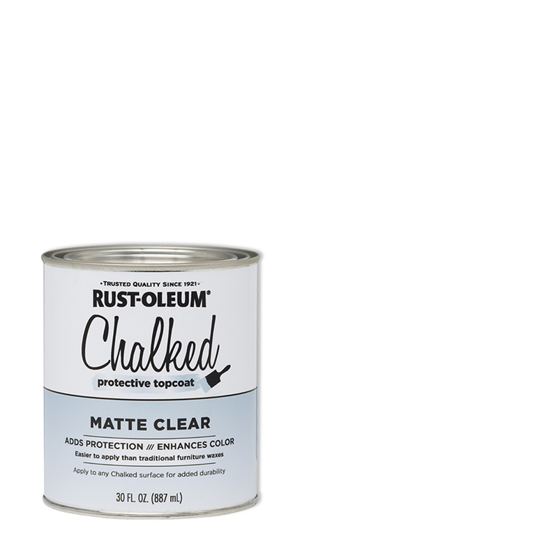 Rust-Oleum Chalked Ultra Matte Paint in a can, showcasing its smooth and velvety finish, ideal for creating a vintage, timeless look on furniture and home decor items.
