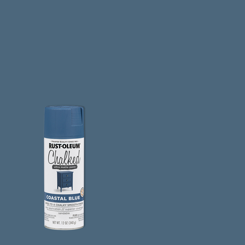 Rust-Oleum Chalked Ultra Matte Paint in a can, showcasing its smooth and velvety finish, ideal for creating a vintage, timeless look on furniture and home decor items.