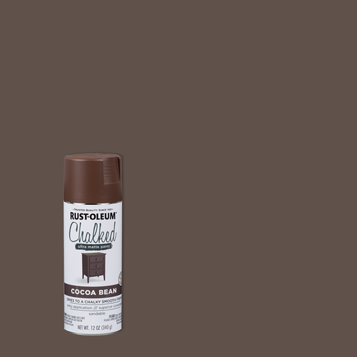 Rust-Oleum Chalked Ultra Matte Paint in a can, showcasing its smooth and velvety finish, ideal for creating a vintage, timeless look on furniture and home decor items.