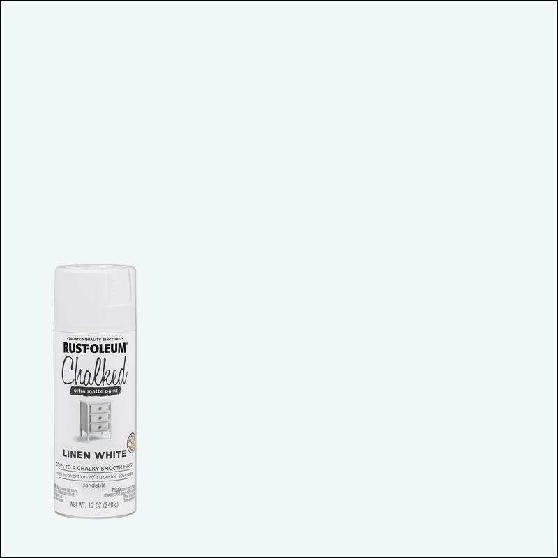 Rust-Oleum Chalked Ultra Matte Paint in a can, showcasing its smooth and velvety finish, ideal for creating a vintage, timeless look on furniture and home decor items.