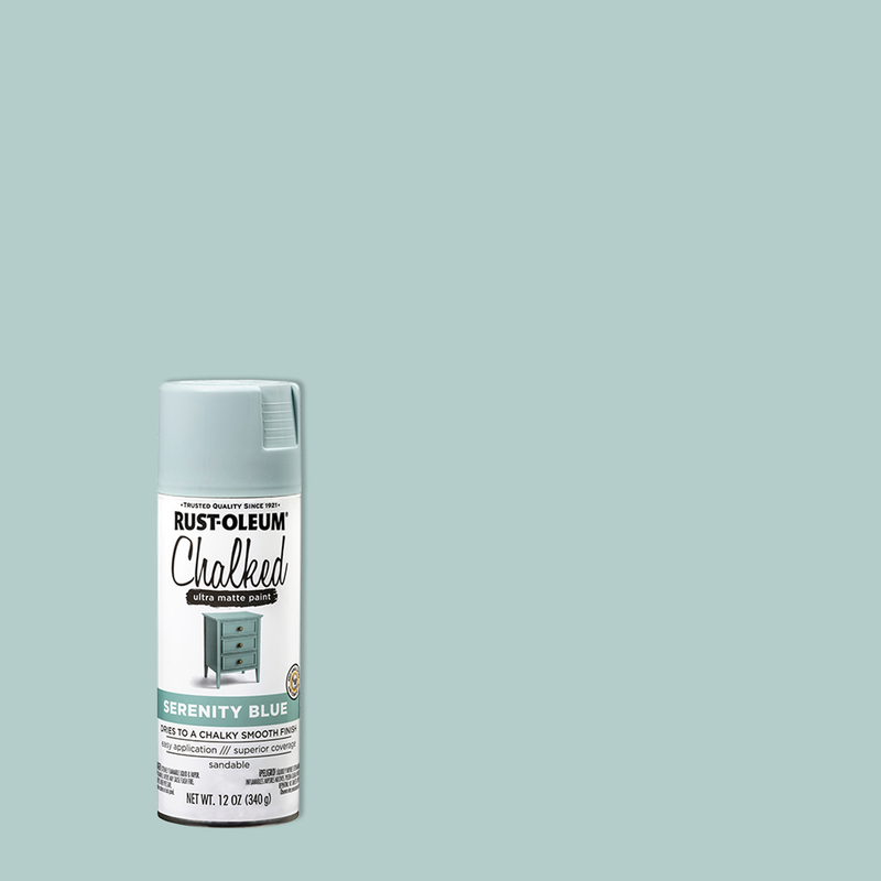 Rust-Oleum Chalked Ultra Matte Paint in a can, showcasing its smooth and velvety finish, ideal for creating a vintage, timeless look on furniture and home decor items.