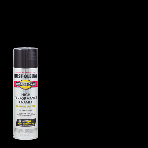 Image of Rust-Oleum High Performance Enamel Spray can, known for its durable and long-lasting finish, ideal for protecting surfaces from rust and corrosion.
